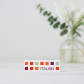 ITALIEN (Mod-Quadrate) Mini Visitenkarte (Stehend Vorderseite)