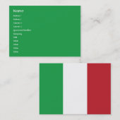 Italien - mollig visitenkarte (Vorne/Hinten)