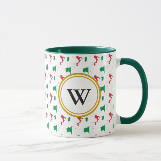 ITALIEN | Monogram gesegnet Nation Christlich Ital Tasse (Rechts)