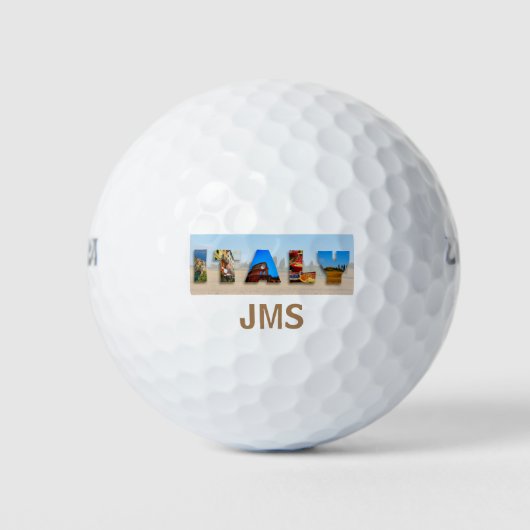 Italien Monogram Initials Name Italienische Fotos Golfball (Vorderseite)