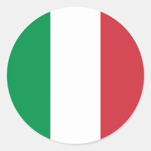 Italien - Nationale Flagge Italiens Runder Aufkleber