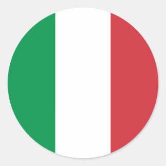 Italien - Nationale Flagge Italiens Runder Aufkleber
