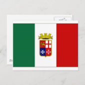 Italien Naval Ensign Postkarte (Vorne/Hinten)