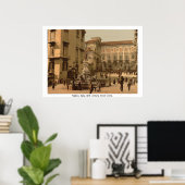 Italien, Neapel-Straße des 19. Jahrhunderts Poster (Heimbüro)