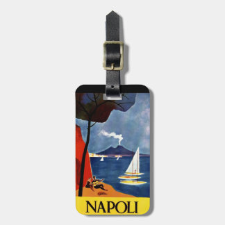 Italien Neapel Vintage-Reiseposter Gepäckanhänger