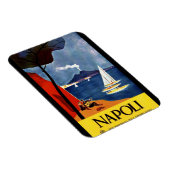 Italien Neapel Vintage Reiseposter Magnet (Rechte Seite)