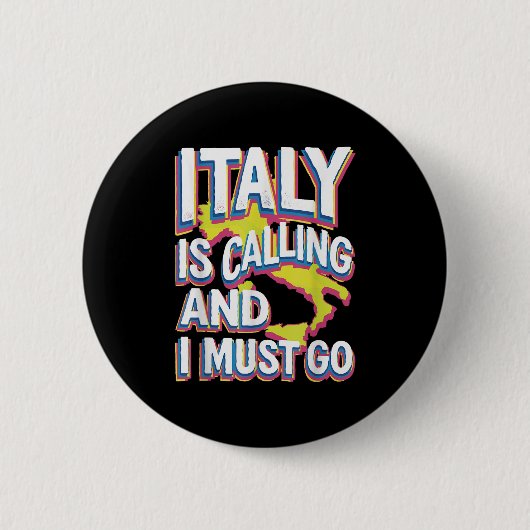 Italien nennt Reisekunst Button (Vorderseite)