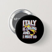 Italien nennt Reisekunst Button (Vorne & Hinten)