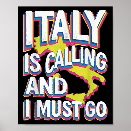 Italien nennt Reisekunst Poster (Vorne)
