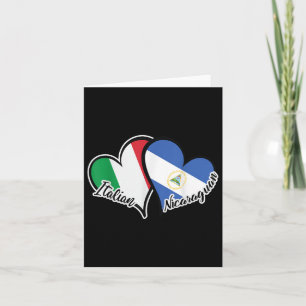 Italien Nicaragua-Flagge Herz halb italienisch hal Karte