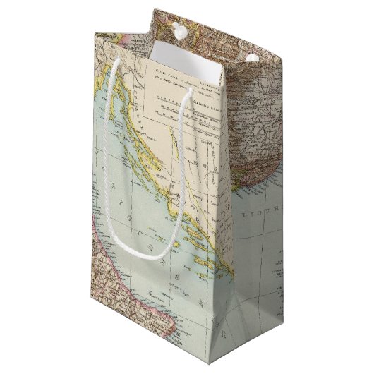 Italien nordliche Halfte, Karte von Norditalien Kleine Geschenktüte (Vorderseite Schrägansicht)