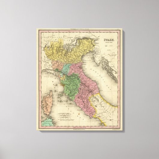 Italien Nordteil Leinwanddruck (Vorderseite)