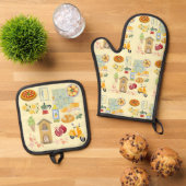 Italien Ofenhandschuh & Topflappen-Set (Oben Unten)