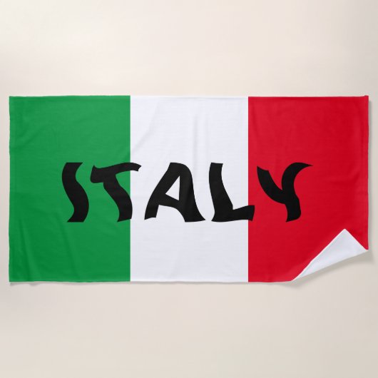 Italien - offizielle Flagge Strandtuch (Vorderseite)