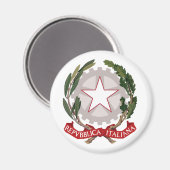 Italien - Offizielle Wappenkleidung Heraldry Magnet (Vorderseite/Rückseite)
