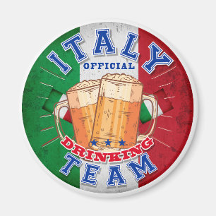 Italien Offizielles Trinkteam. Schönes Bier Magnet