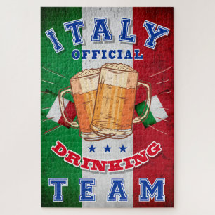 Italien Offizielles Trinkteam. Schönes Bier Puzzle