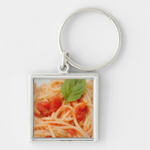 Italien, Orta, Lago Orta, Spaghetti mit Tomate Schlüsselanhänger