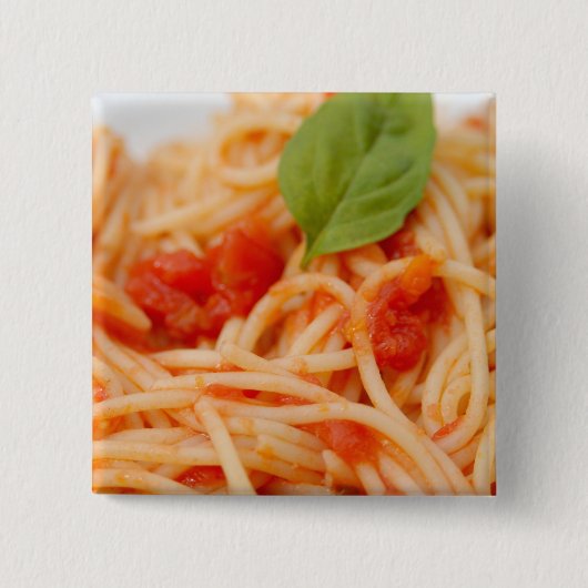 Italien, Orta, Orta, Orta-See, Spaghetti mit Tomat Button (Vorderseite)
