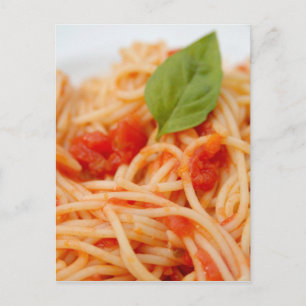 Italien, Orta, Orta, Orta-See, Spaghetti mit Tomat Postkarte