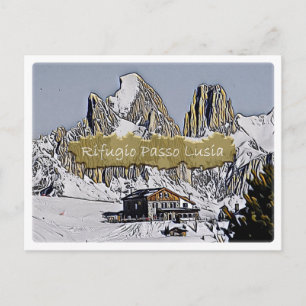 Italien - Ortschaft Alpe di Lusia - Dolomiti - Postkarte