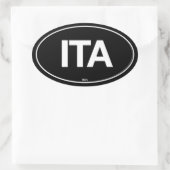 Italien Oval Ovaler Aufkleber (Tasche)