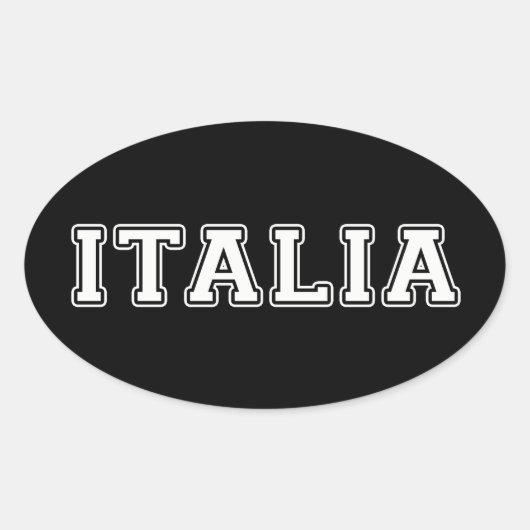 Italien Ovaler Aufkleber (Vorderseite)