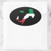 Italien Ovaler Aufkleber (Tasche)