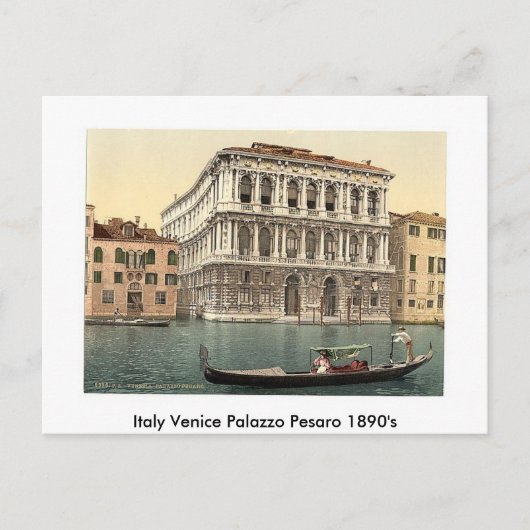 Italien Palazzo Pesaro 1890er Jahre Postkarte (Vorderseite)