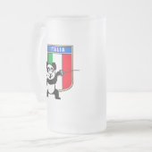 Italien - Panda Mattglas Bierglas (Vorderseite Links)