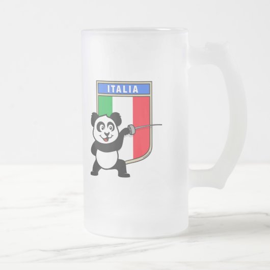 Italien - Panda Mattglas Bierglas (Rechts)