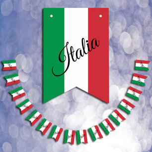 Italien Party Banner, italienische Flagge / Hochze
