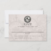 Italien Passport Wedding RSVP Karte (Vorderseite)