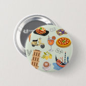 Italien perfekter Urlaub Button (Vorne & Hinten)