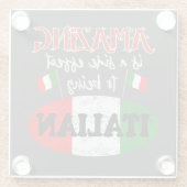 Italien Phantastischer italienischer Proud Funny S Glasuntersetzer (Rückseite)