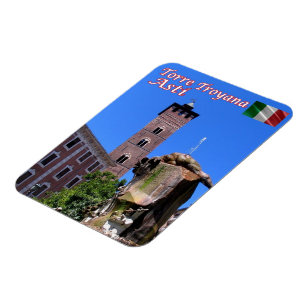 Italien - Piemont - Asti - Turm von Troyana - Magnet