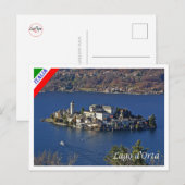 Italien - Piemont - See d'Orta - Postkarte (Vorne/Hinten)