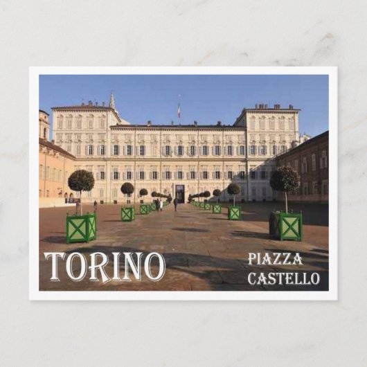 Italien - Piemont - Turin - Burgplatz - Postkarte (Vorderseite)
