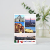 Italien - Piemont - Turin - I Liebe - Postkarte (Stehend Vorderseite)