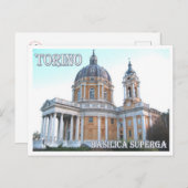 Italien - Piemont - Turin - Superga - Postkarte (Vorne/Hinten)