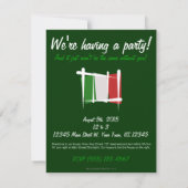 Italien Pinselflagge Einladung (Rückseite)