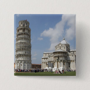 Italien, Pisa. Mietturm von Pisa und Button