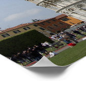 Italien, Pisa Schießturm von Pisa und Poster (Ecke)