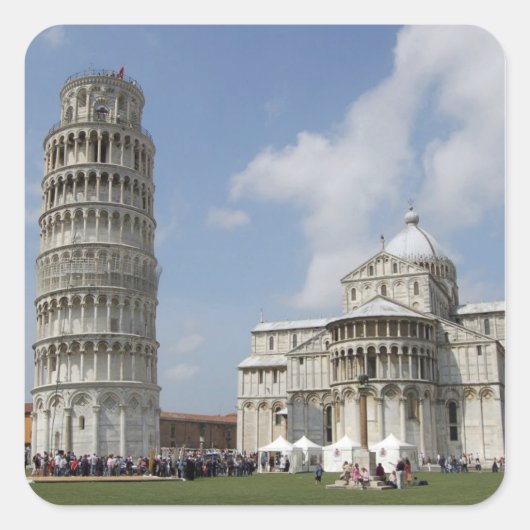 Italien, Pisa Schießturm von Pisa und Quadratischer Aufkleber (Vorderseite)
