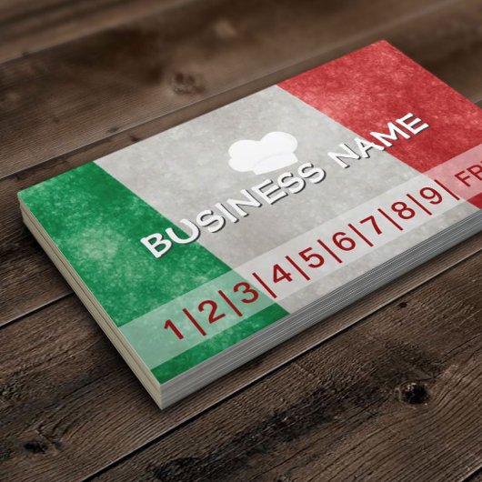 Italien Pizza Business Loyalty Punch Card Treuekarte