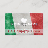 Italien Pizza Business Loyalty Punch Card Treuekarte (Vorderseite)