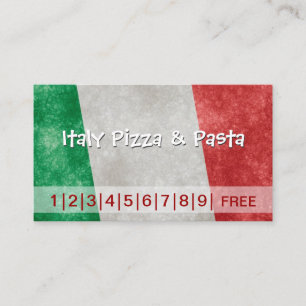 Italien Pizza & Pasta Business Loyalty Punch Card Treuekarte