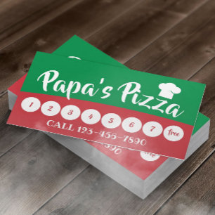 Italien Pizza Pasta Restaurant Loyalty Punch Treuekarte