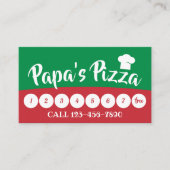 Italien Pizza Pasta Restaurant Loyalty Punch Treuekarte (Vorderseite)