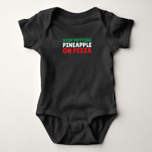 Italien Pizzas Italienisch Keine Ananas auf Pizza Baby Strampler
